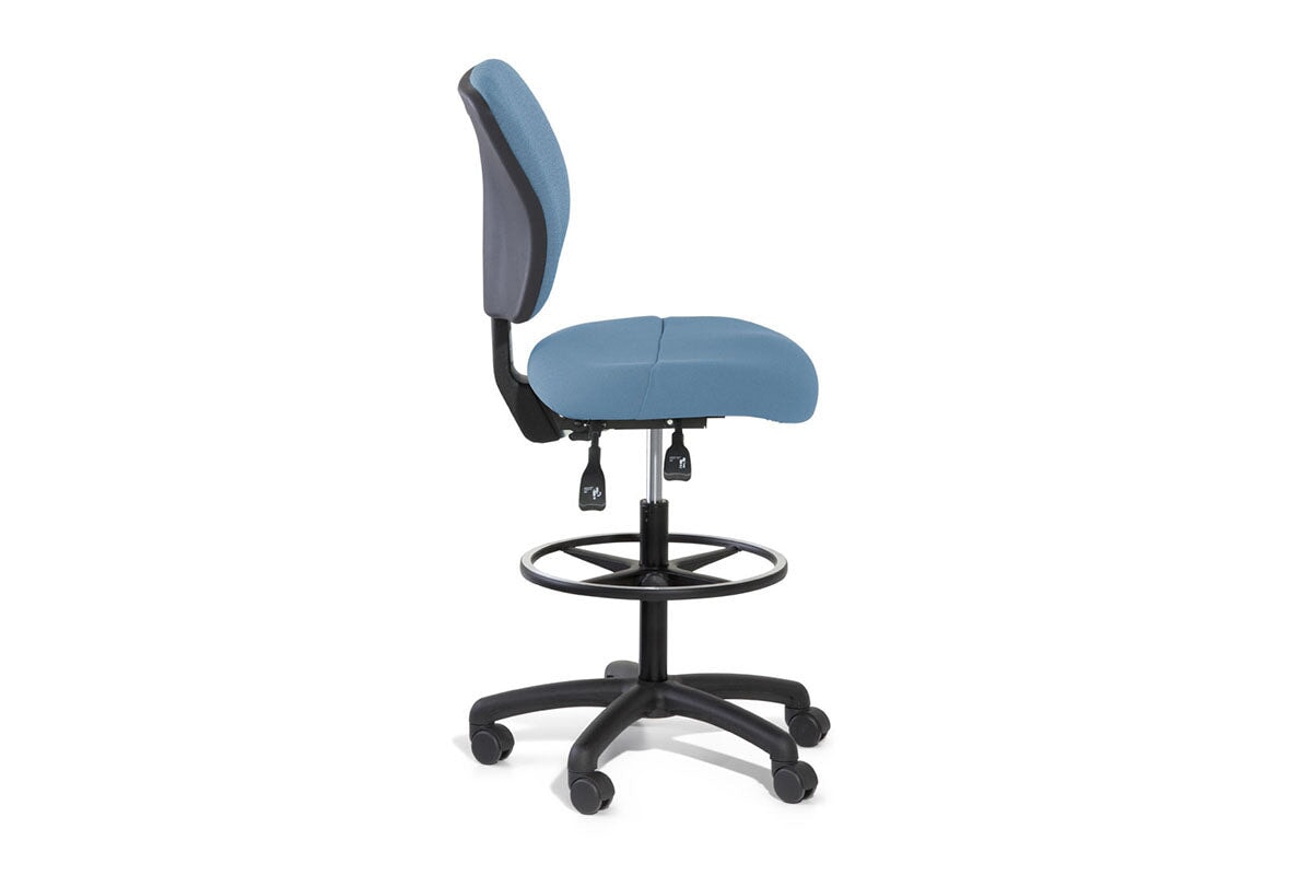 Gregory Boxta Dual Density Ergonomic Drafting Chair-blue  