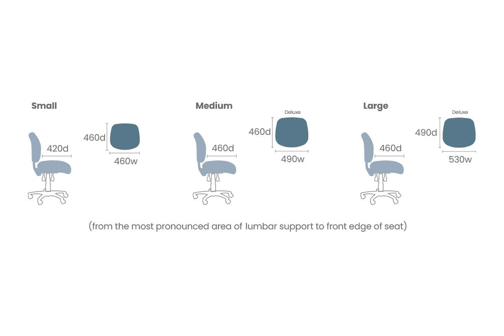 Gregory Boxta Dual Density Ergonomic Office Chair - Split Seat [Medium Back]-large oniscus chelsea wool fabric height adjustable arms