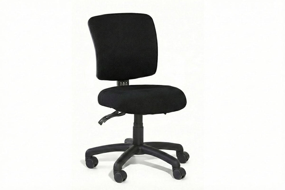 Gregory Boxta Dual Density Ergonomic Office Chair - Split Seat [Medium Back]-small black house fabric none