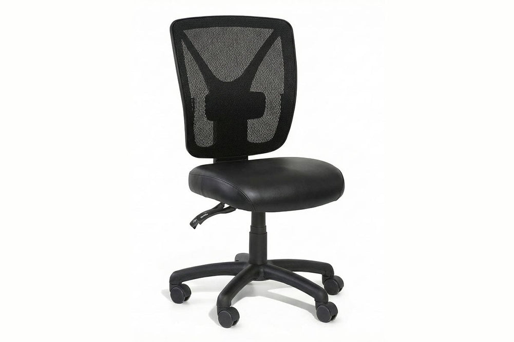 Gregory Evoke Dual Density Ergonomic Office Chair - Deluxe Seat [Medium Back]-small black anti-microbial vinyl none