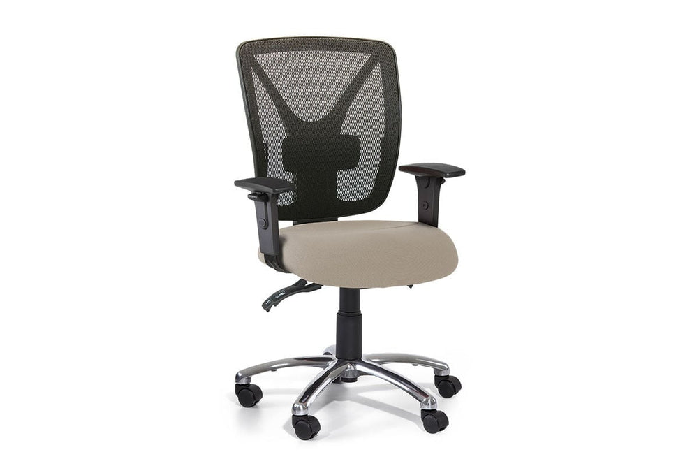 Gregory Evoke Dual Density Ergonomic Office Chair - Split Seat [Medium Back]-large oniscus chelsea wool fabric height adjustable arms
