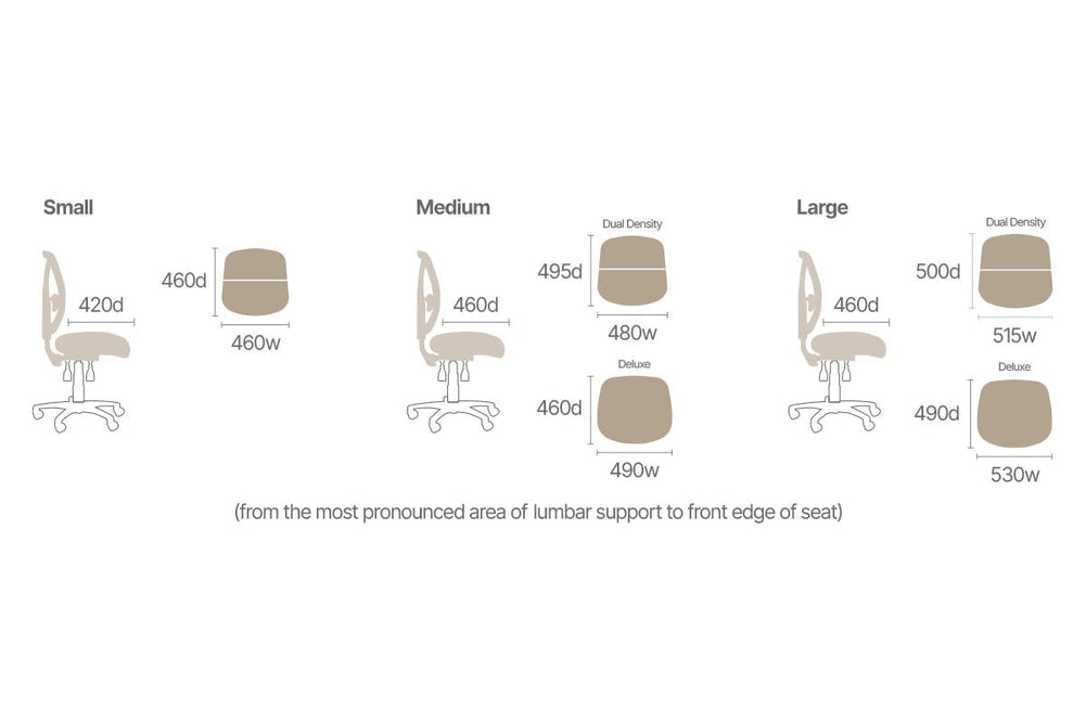 Gregory Evoke Dual Density Ergonomic Office Chair - Split Seat [Medium Back]-large oniscus chelsea wool fabric height adjustable arms