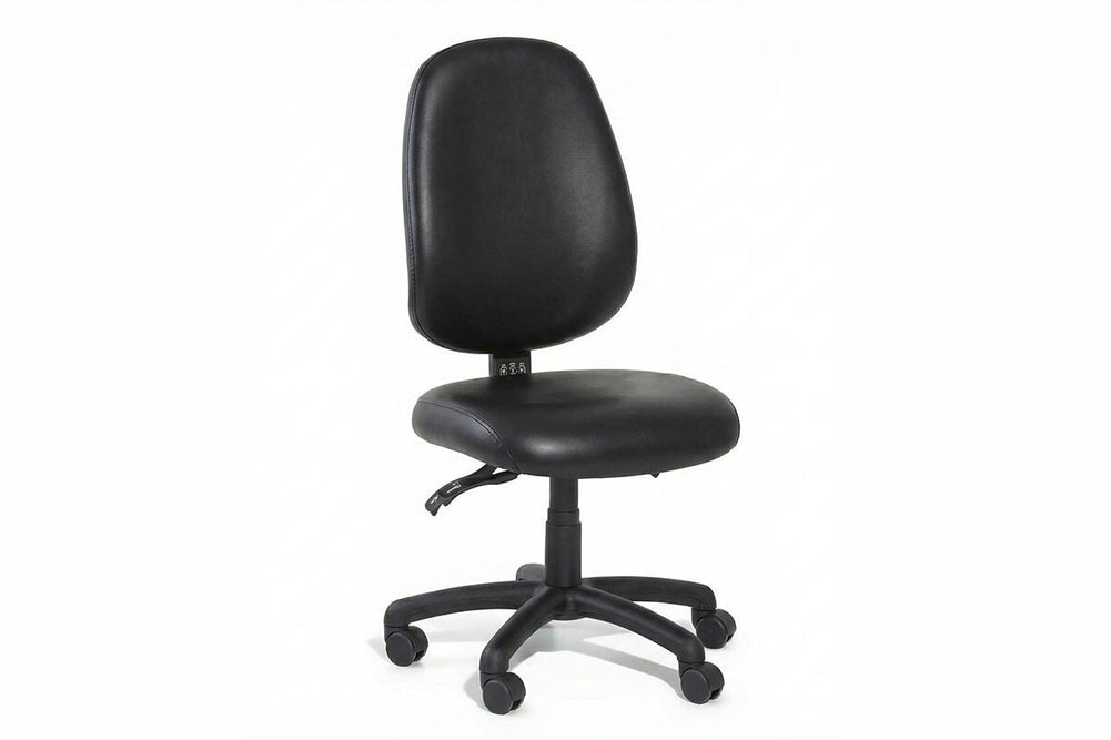 Gregory Inca Dual Density Ergonomic Office Chair - Deluxe Seat [Extra High Back]-small black anti-microbial vinyl none
