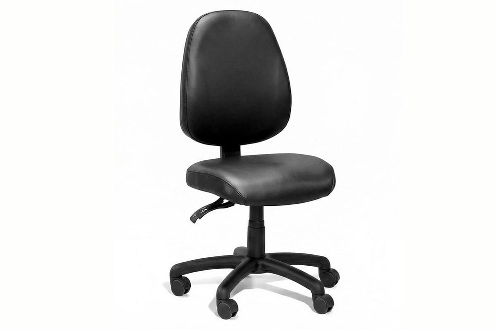Gregory Inca Dual Density Ergonomic Office Chair - Deluxe Seat [High Back]-small black anti-microbial vinyl none