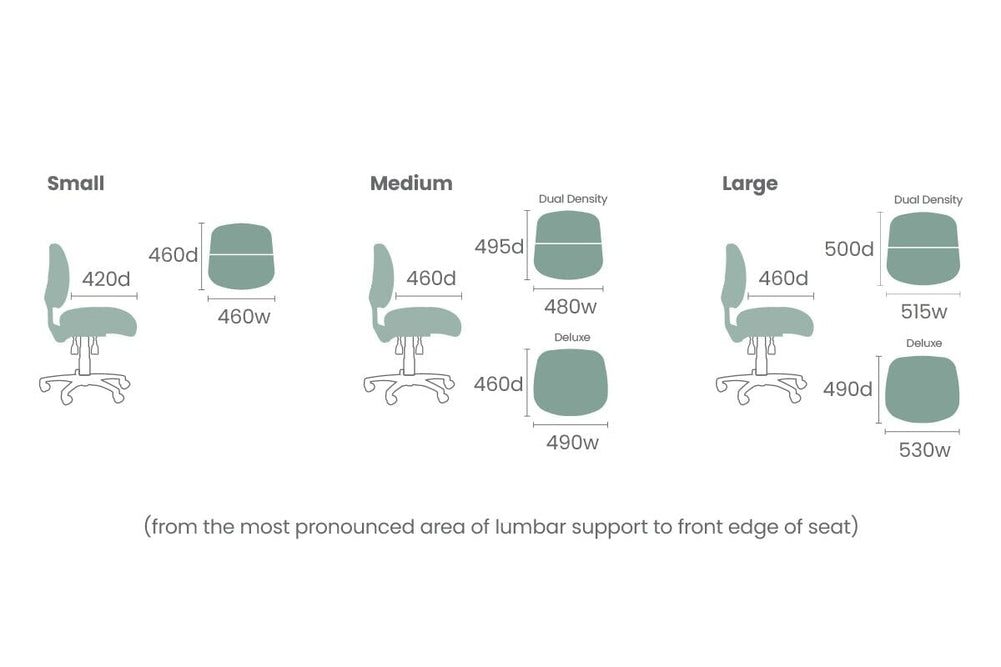 Gregory Inca Dual Density Ergonomic Office Chair - Deluxe Seat [Medium Back]-large periwinkle anti-microbial vinyl height adjustable arms
