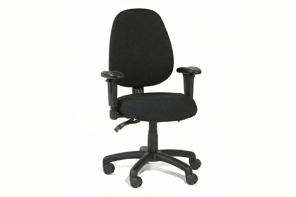 Gregory Inca Dual Density Ergonomic Office Chair - Split Seat [High Back]-small black house fabric height adjustable arms