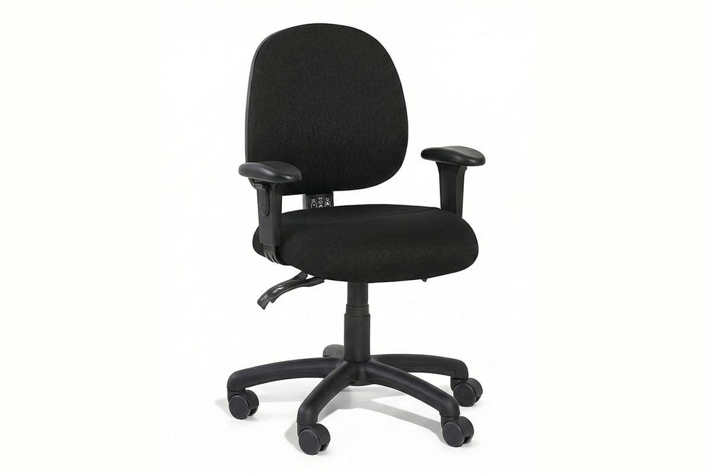 Gregory Inca Dual Density Ergonomic Office Chair - Split Seat [Medium Back]-small black house fabric height adjustable arms