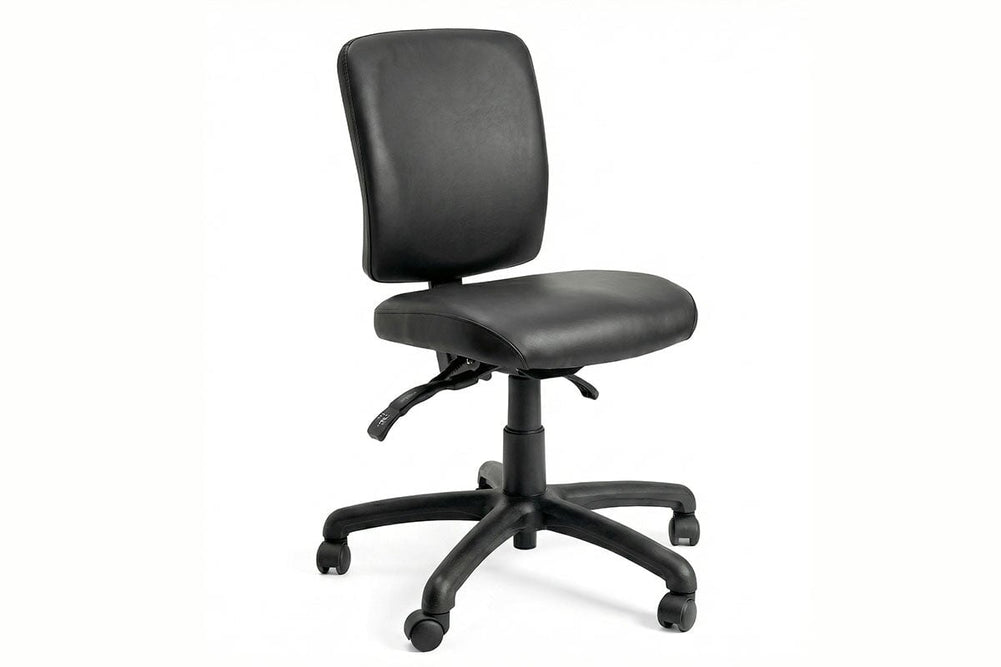 Gregory Petite Boxta Dual Density Ergonomic Office Chair - Vinyl [High Back]-black anti-microbial vinyl none 