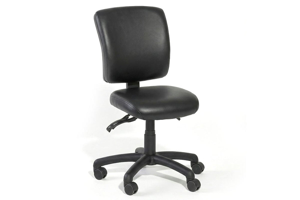 Gregory Petite Inca Dual Density Ergonomic Office Chair - Vinyl [Medium Back]-periwinkle anti-microbial vinyl height adjustable arms 