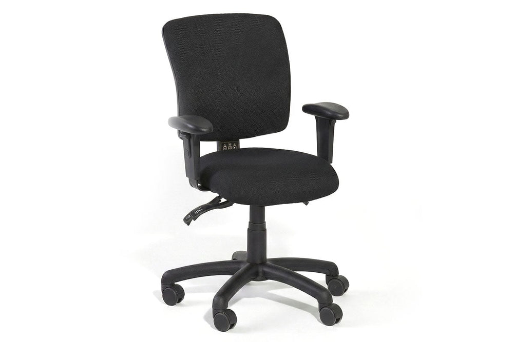 Gregory Petite Inca Dual Density Ergonomic Office Chair - House Fabric [Medium Back]-oniscus chelsea wool fabric height adjustable arms 