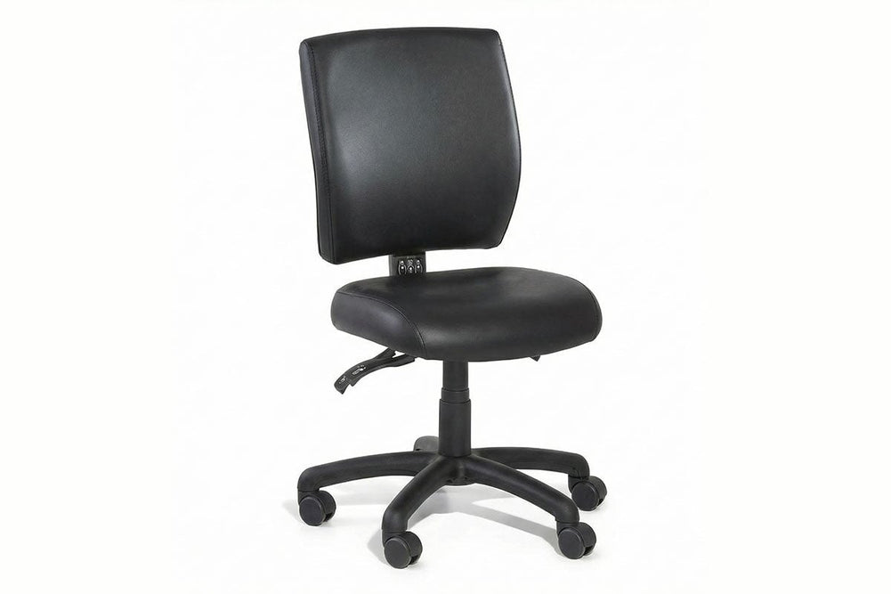 Gregory Scope Dual Density Ergonomic Office Chair - Deluxe Seat [Medium Back]-small black anti-microbial vinyl none