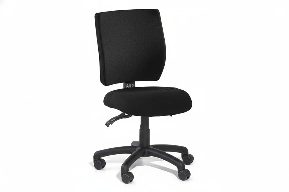 Gregory Scope Dual Density Ergonomic Office Chair - Split Seat [Medium Back]-small black house fabric none