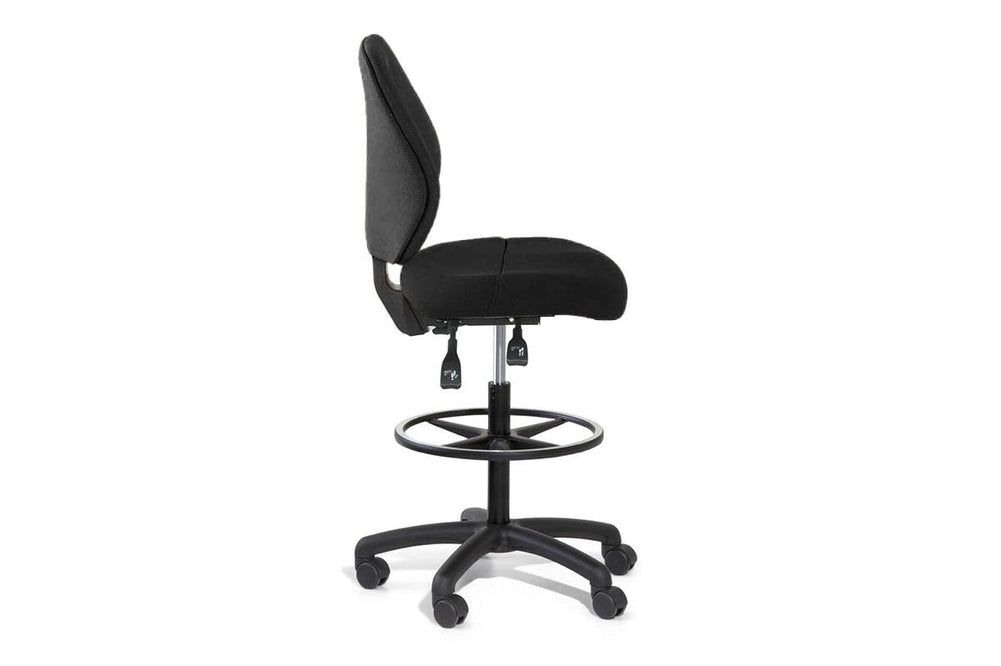 Gregory Slimline Dual Density Ergonomic Drafting Chair-height adjustable arms  