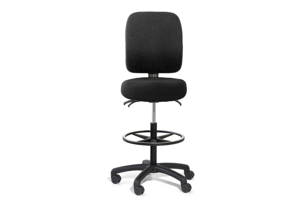 Gregory Slimline Dual Density Ergonomic Drafting Chair-height adjustable arms  