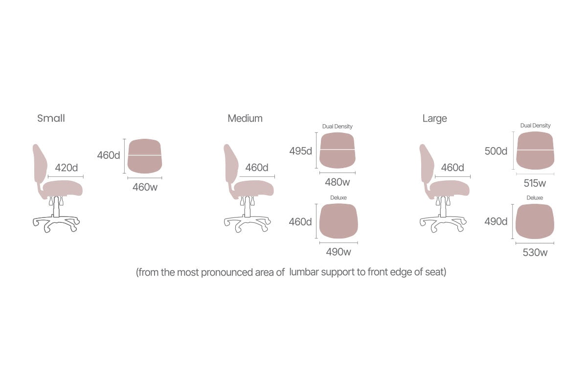 Gregory Slimline Dual Density Ergonomic Office Chair-pink  