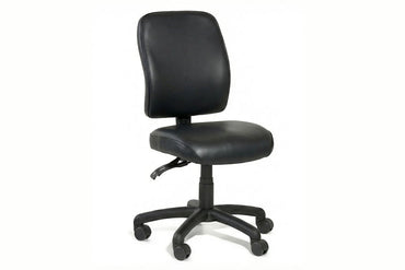 Gregory Slimline Dual Density Ergonomic Office Chair - Deluxe Seat [Medium Back] Gregory small black anti-microbial vinyl none