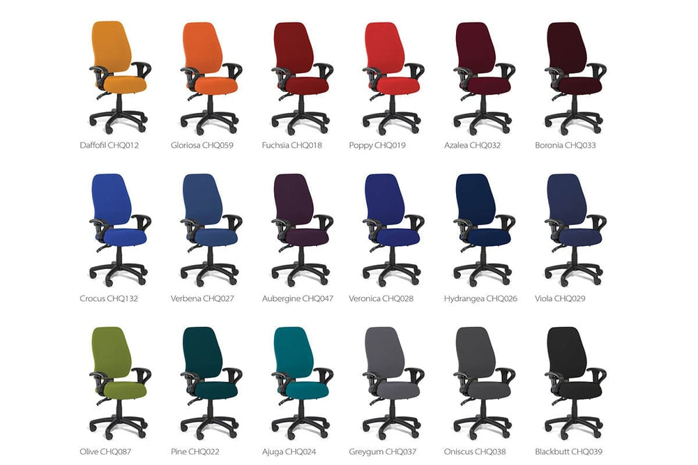 Gregory Slimline Dual Density Ergonomic Office Chair - Split Seat [High Back]-large oniscus chelsea wool fabric height adjustable arms