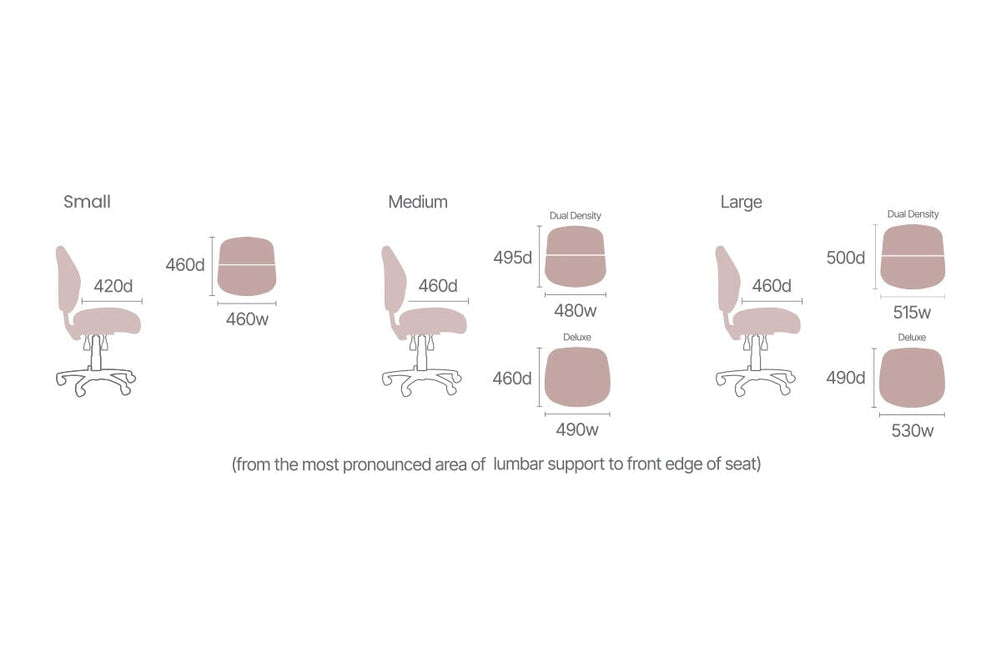 Gregory Slimline Dual Density Ergonomic Office Chair - Split Seat [High Back]-large oniscus chelsea wool fabric height adjustable arms