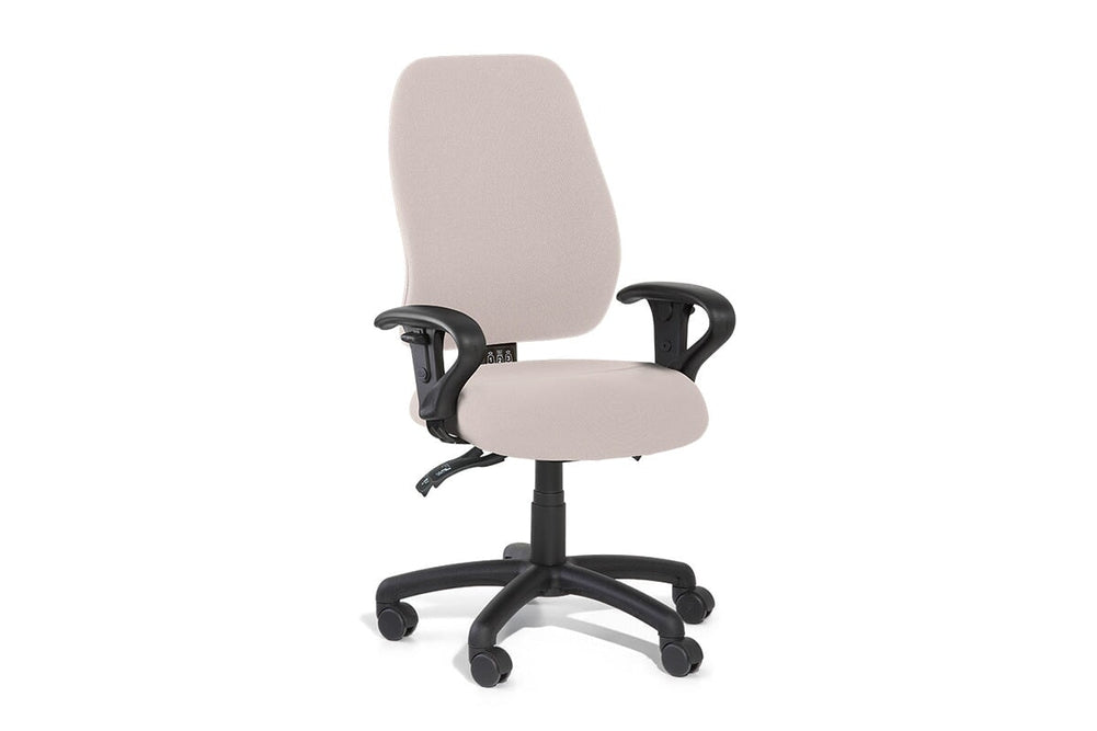 Gregory Slimline Dual Density Ergonomic Office Chair - Split Seat [High Back]-large oniscus chelsea wool fabric height adjustable arms