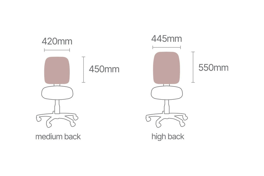 Gregory Slimline Dual Density Ergonomic Office Chair - Split Seat [High Back]-large oniscus chelsea wool fabric height adjustable arms