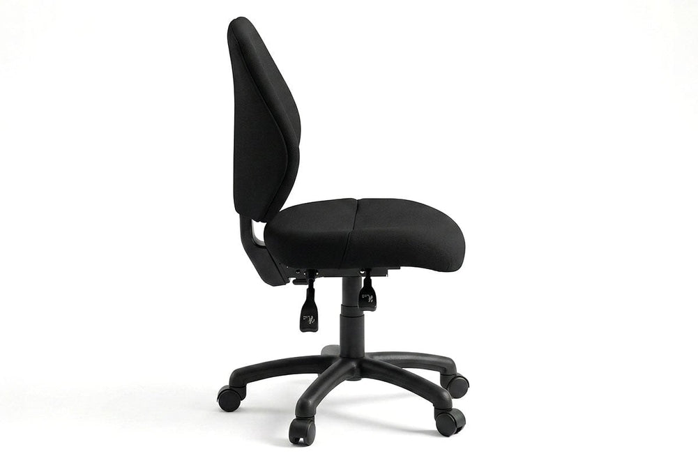 Gregory Slimline Dual Density Ergonomic Office Chair - Split Seat [Medium Back]-large oniscus chelsea wool fabric height adjustable arms