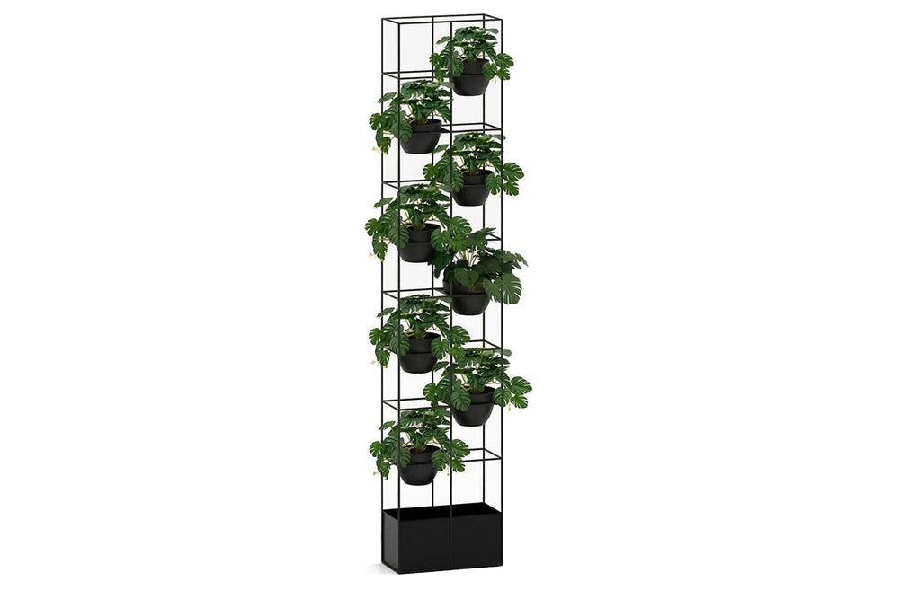 Grove High Standing Planter - Black-monstera (pack of 4 x 2) none 