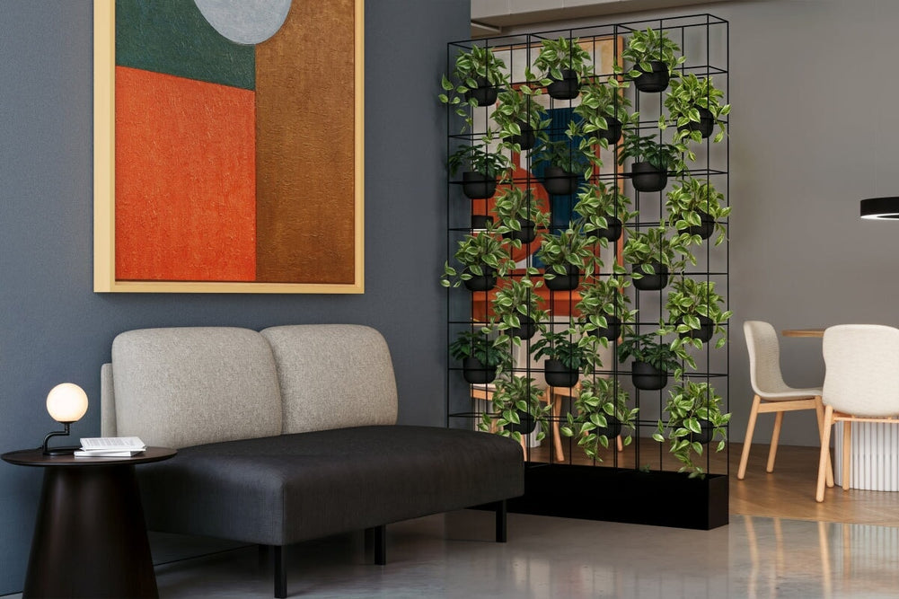 Grove High Standing Planter - Black-hoya and monstera (pack of 4 x 2) black 