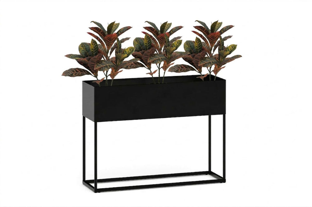 Grove Low Standing Planter-black cronton (pack of 3) 