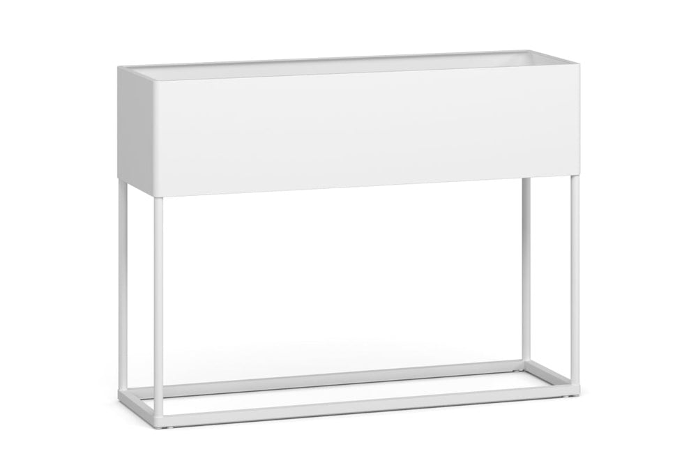 Grove Low Standing Planter-white none 