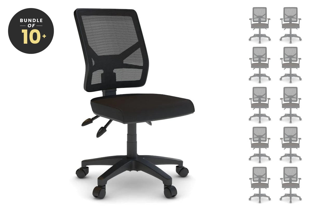 Heron Ergonomic Task Chair - Mesh Back-black none 