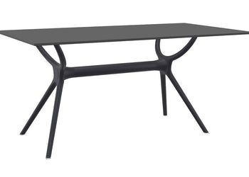 Hospitality Plus Aero Medium Legs Table Top [1400L x 800W] Hospitality Plus black base black 
