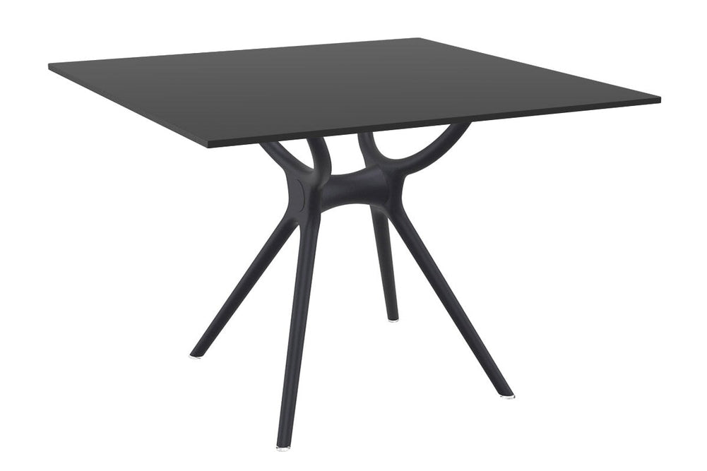 Hospitality Plus Aero Small Legs Table Top [800L x 800W]-black base black 