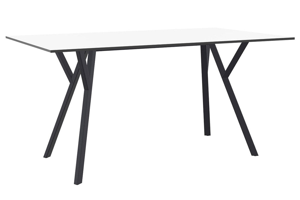 Hospitality Plus Maximo Medium Legs Table Top [1400L x 800W]-black base white 