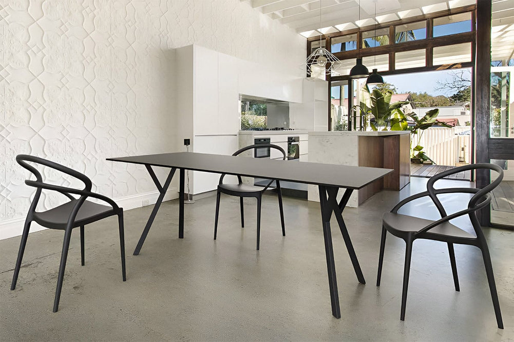 Hospitality Plus Maximo Medium Legs Table Top [1400L x 800W]-white base white 