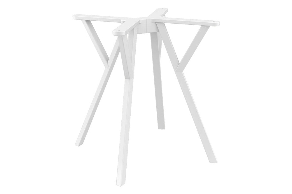 Hospitality Plus Maximo Small Legs Table Round Top - 900 mm-white base white 