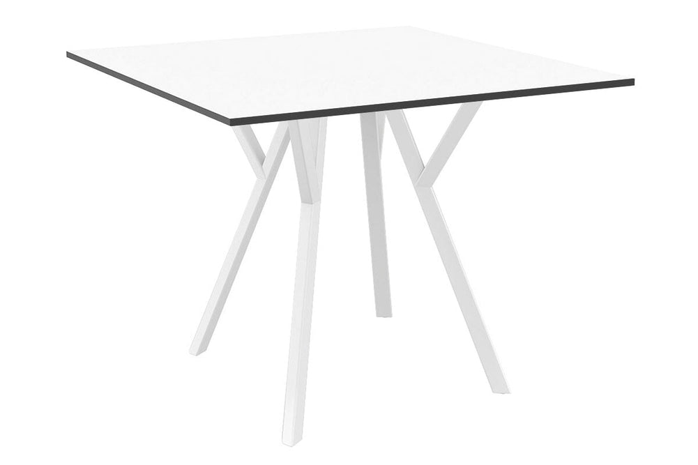 Hospitality Plus Maximo Small Legs Table Top [700L x 700W]-white base white 