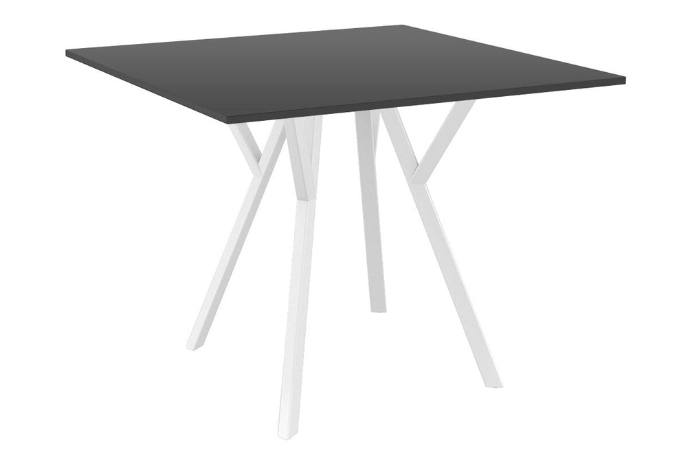 Hospitality Plus Maximo Small Legs Table Top [700L x 700W]-white base black 
