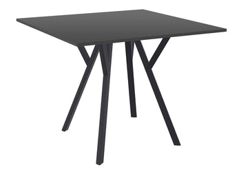 Hospitality Plus Maximo Small Legs Table Top [700L x 700W] Hospitality Plus black base black 