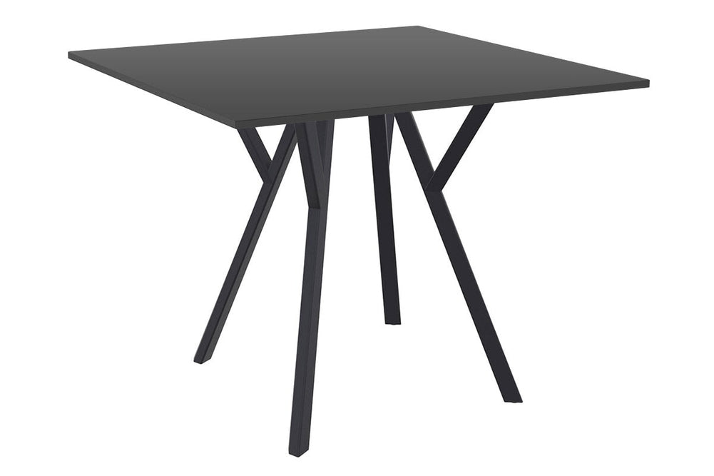 Hospitality Plus Maximo Small Legs Table Top [700L x 700W]-black base black 