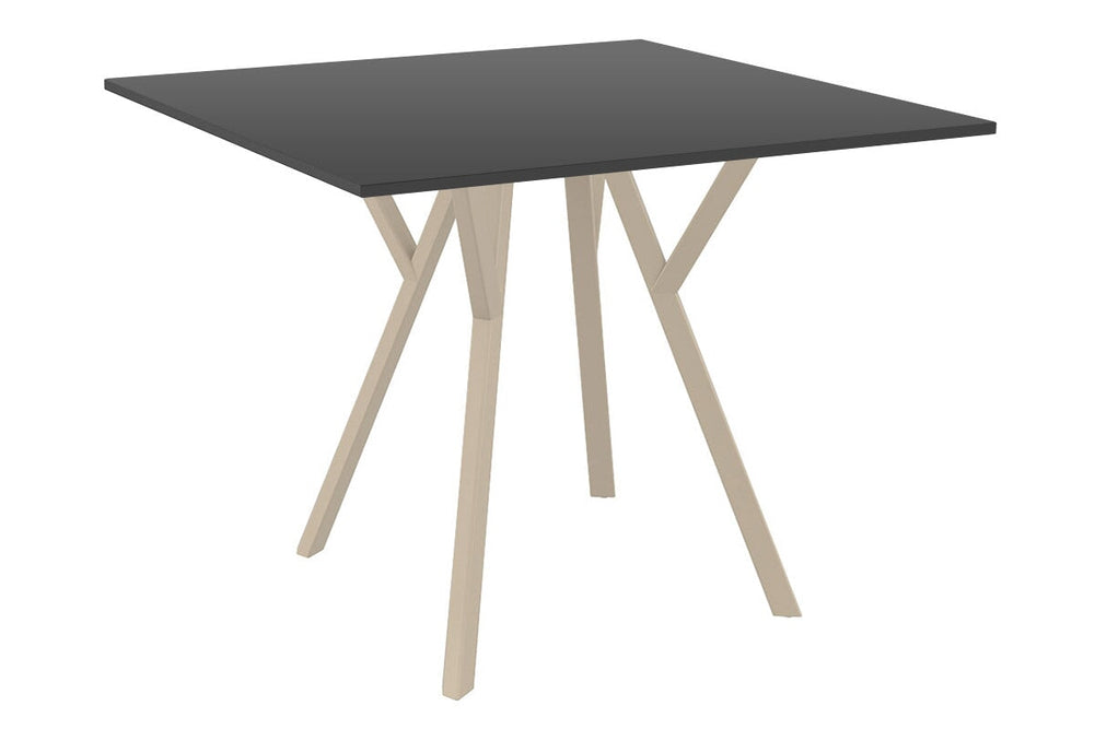Hospitality Plus Maximo Small Legs Table Top [700L x 700W]-taupe base black 