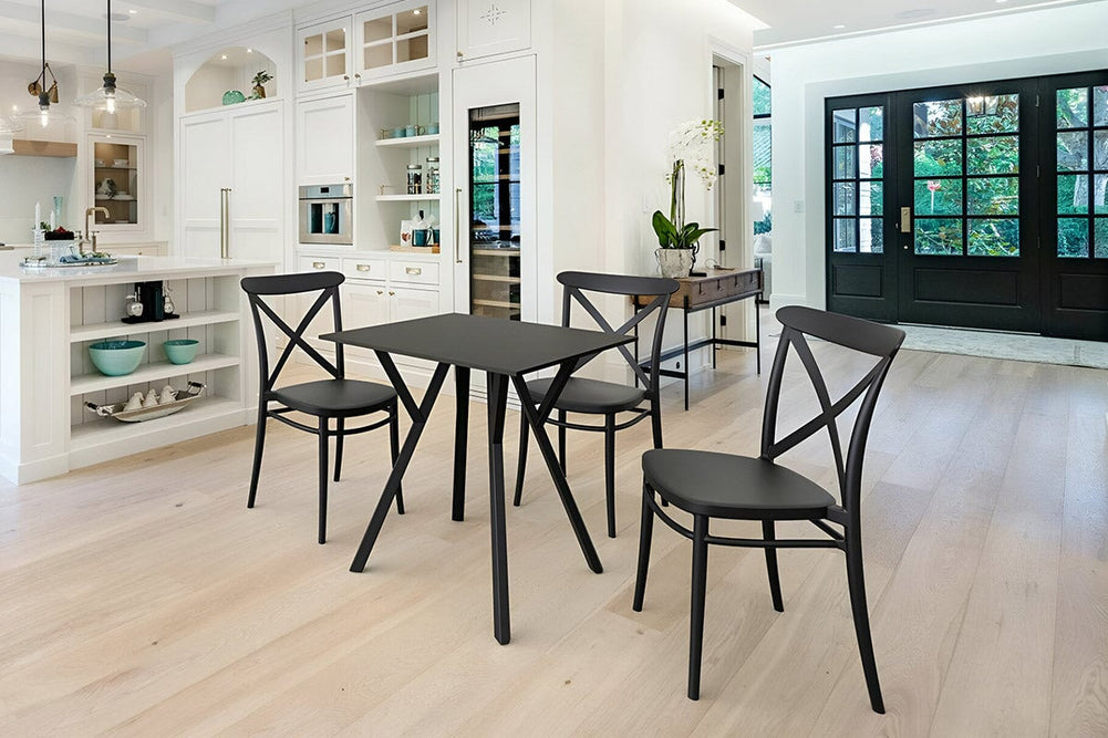 Hospitality Plus Maximo Small Legs Table Top [700L x 700W]-white base white 