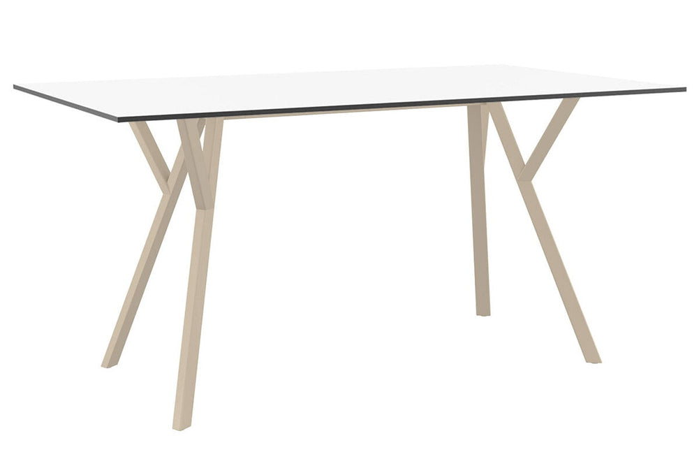 Hospitality Plus Maximo XL Legs Table Top [1800L x 900W]-taupe base white 