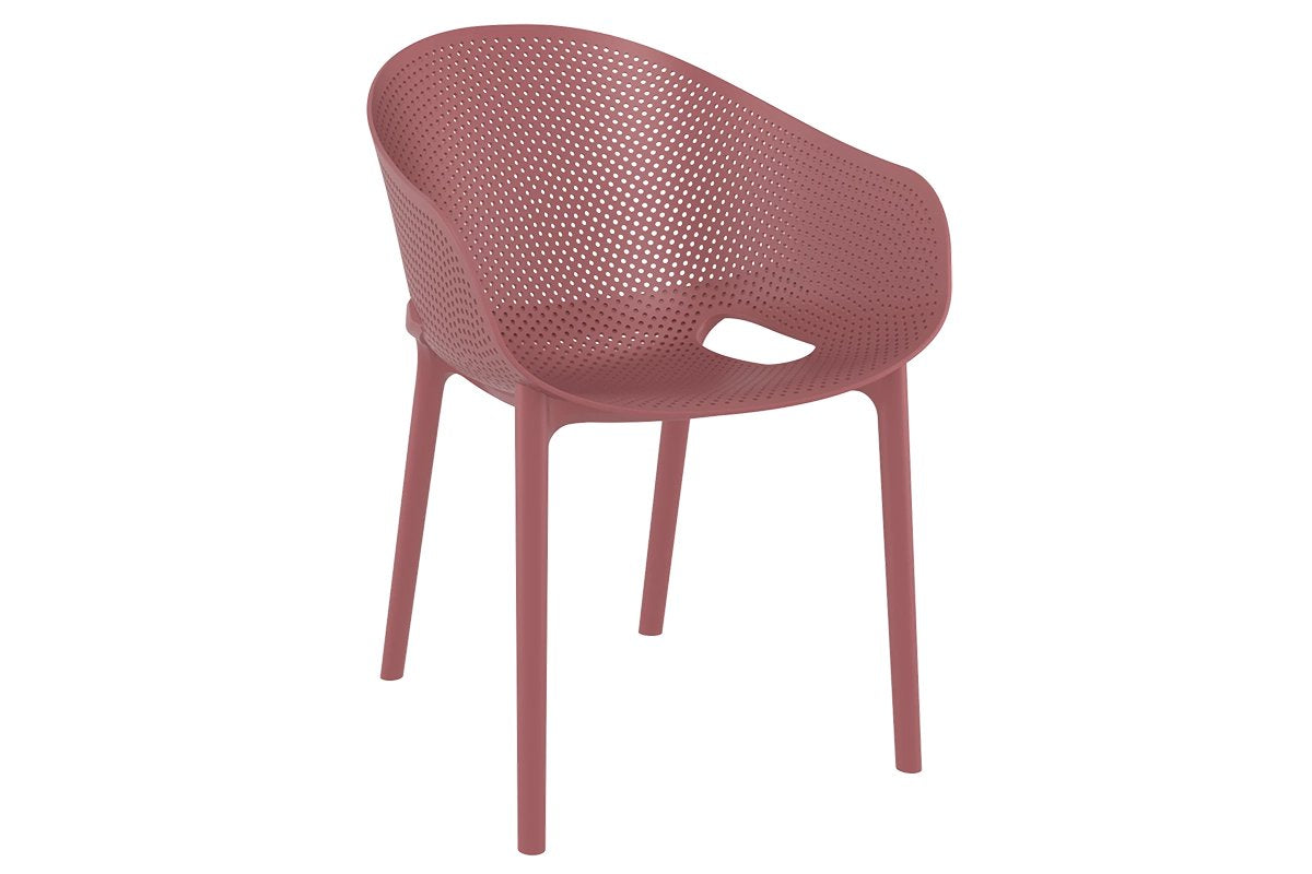Hospitality Plus Sky Stacking Chair-marsala  