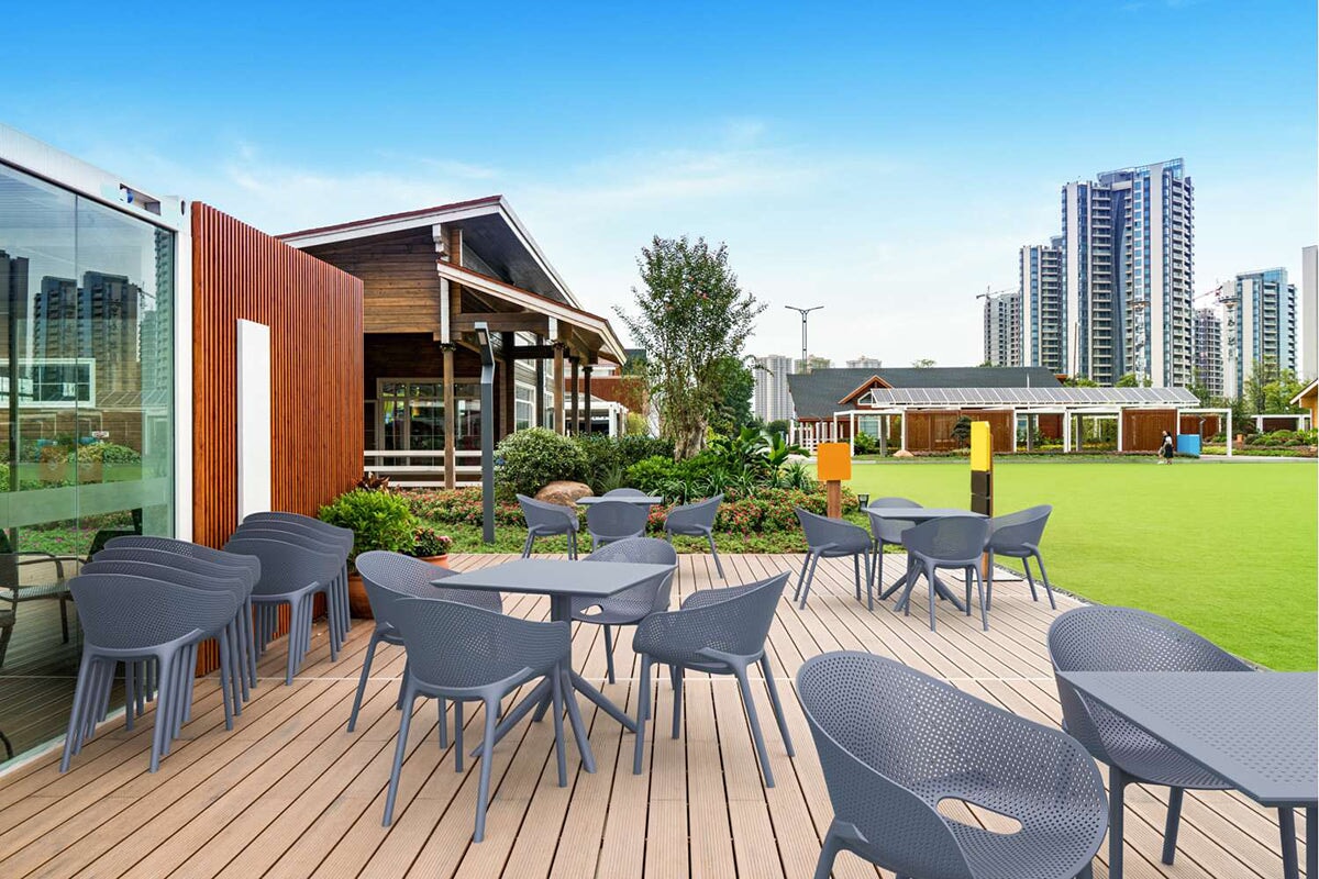 Hospitality Plus Sky Stacking Chair-anthracite  