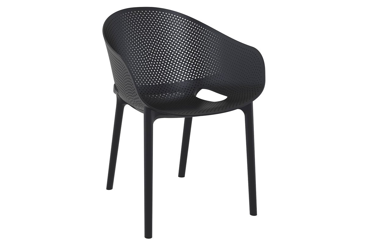 Hospitality Plus Sky Stacking Chair-black  