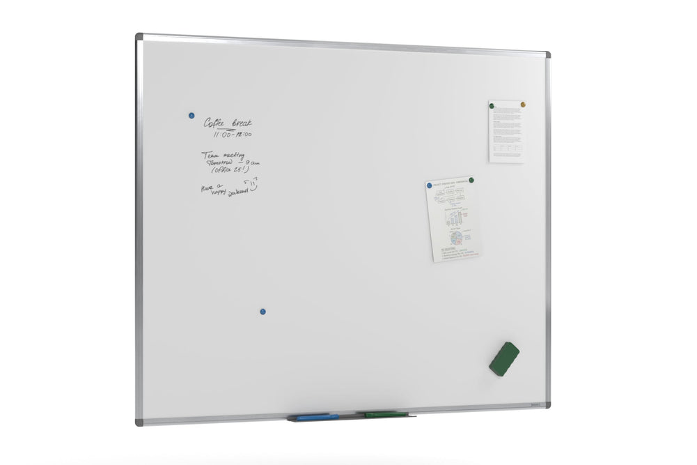 JasonL Commercial Magnetic Whiteboard - Silver Frame-1500 x 1200  