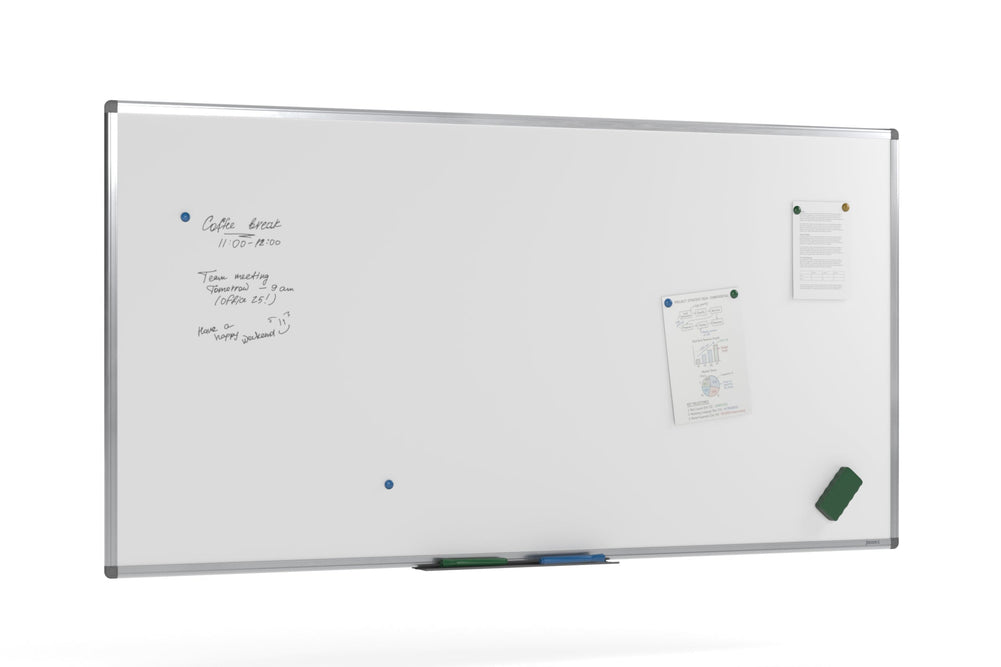 JasonL Commercial Magnetic Whiteboard - Silver Frame-1800 x 900  
