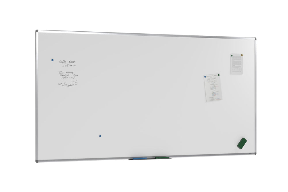 JasonL Commercial Magnetic Whiteboard - Silver Frame-2400 x 1200  