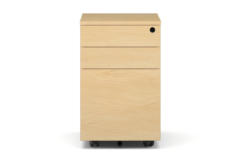 Uniform Melamine Mobile Pedestal-maple  