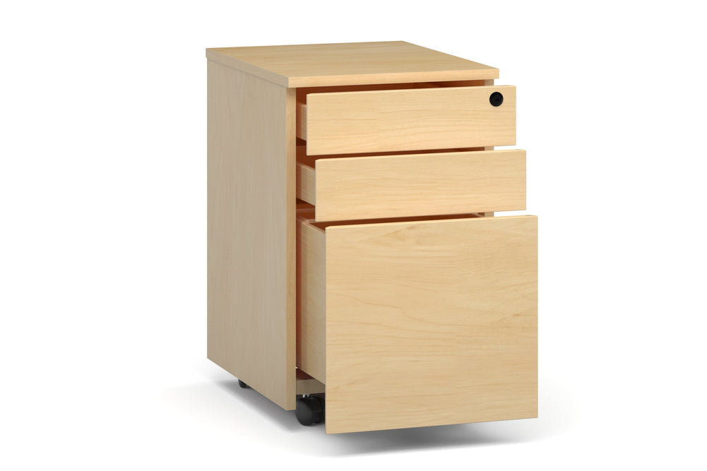Uniform Melamine Mobile Pedestal-black wood grain  